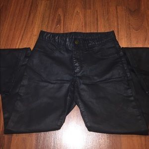 Girls GAP black shiny skinny pants size 10R