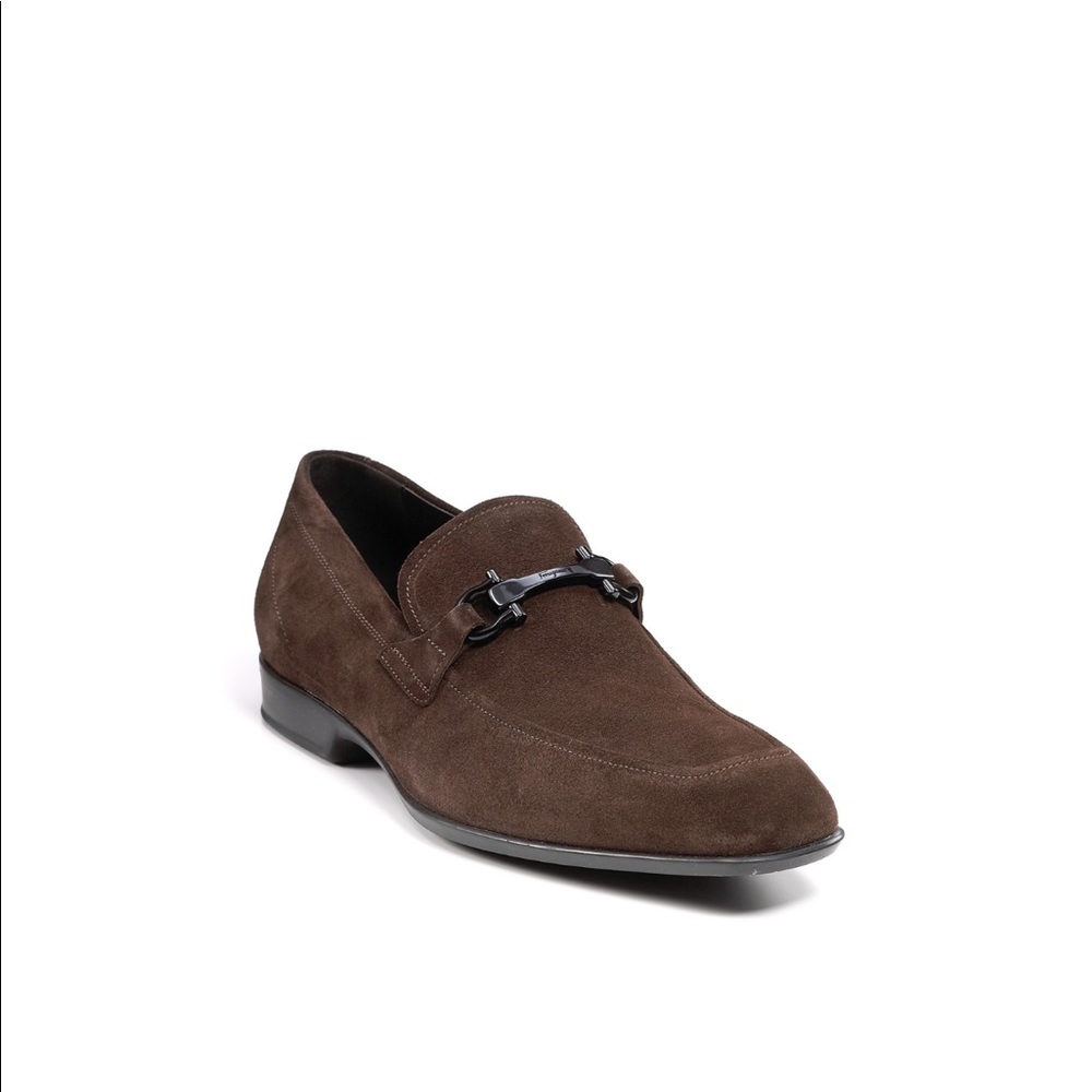 Men's Salvatore Ferragamo crown Suede Bit Loafer