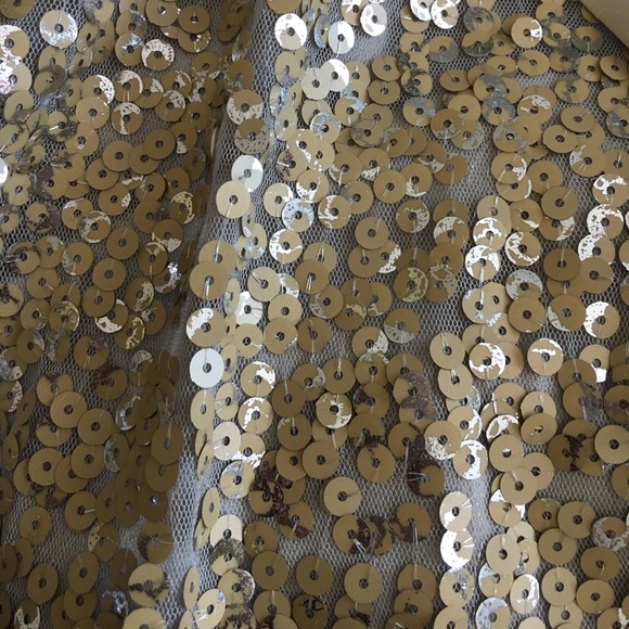 Gold Sequined, One Shoulder Dress - Picture 4 of 7