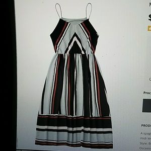 Multi Stripe Camille Midi Sundress
