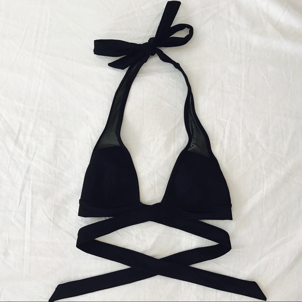 Forever 21 Black Mesh Bikini Top