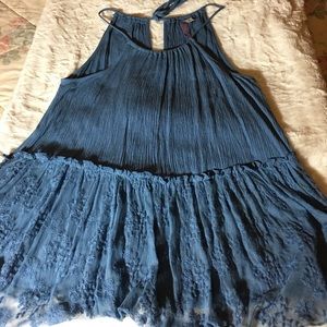 Halter Top Lace & Crinkled Cotton Price Drop