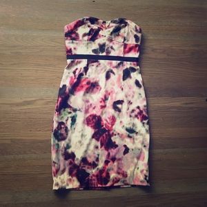 Strapless Anthropologie Print Dress - NWT size 8