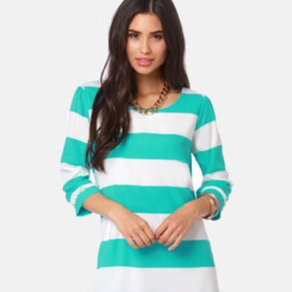 NWT Teal Striped Dress!!