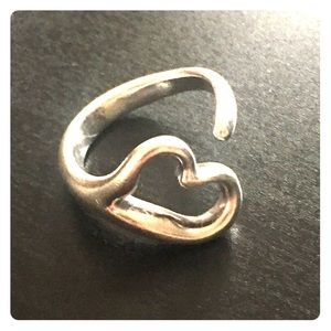 Tiffany & Co. silver heart ring, size 7
