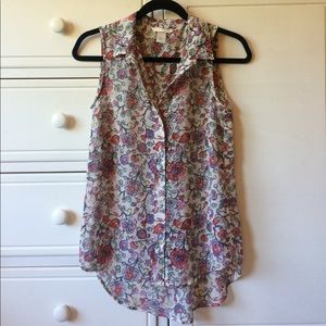 Retro Floral Blouse