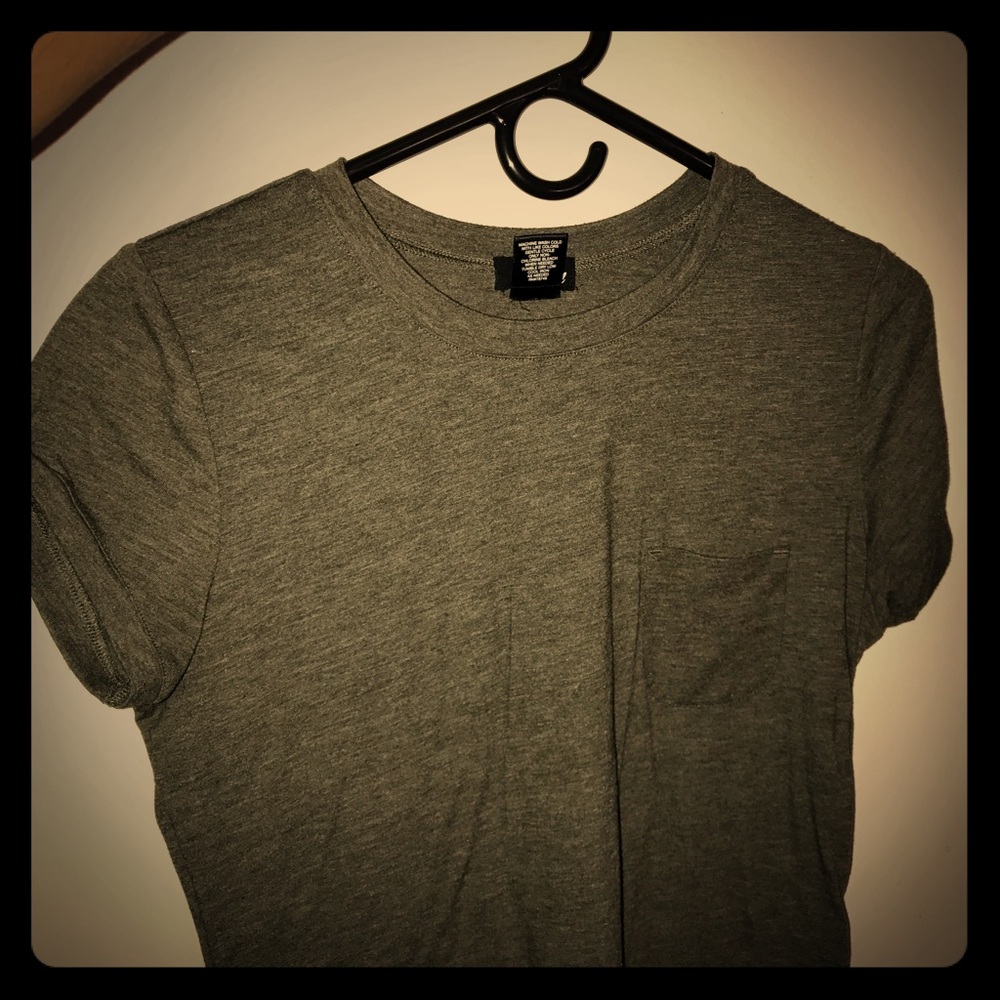 Army green crop top