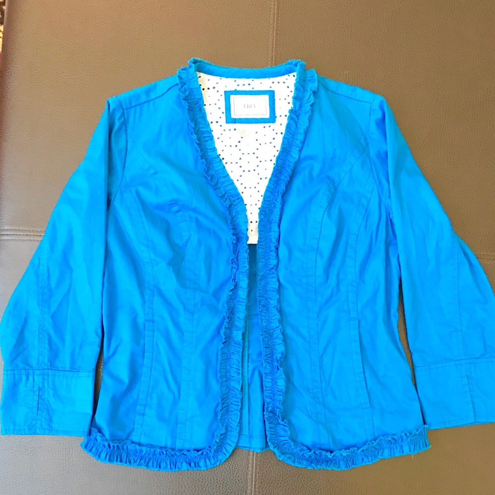 Blue Ruffle Jacket - Picture 2 of 7
