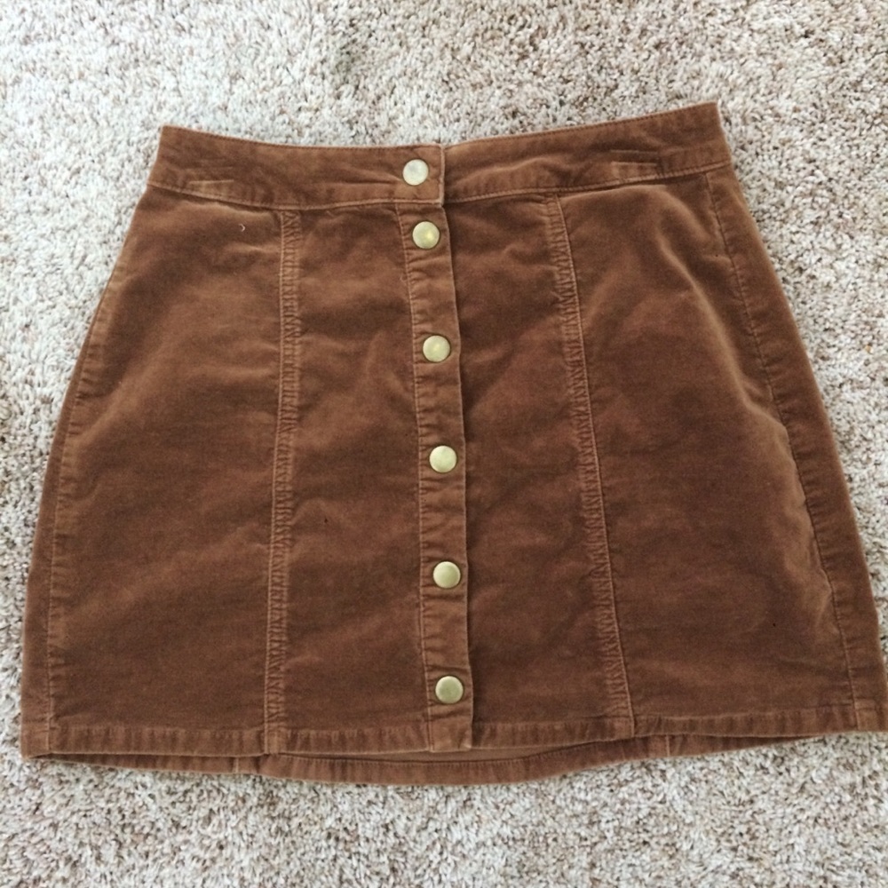 Brandy Melville brown corduroy skirt