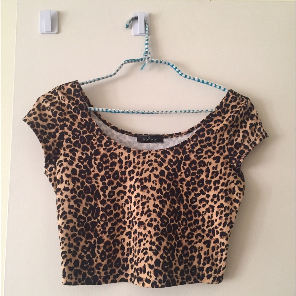Cheetah print crop top