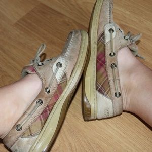 plaid sperrys