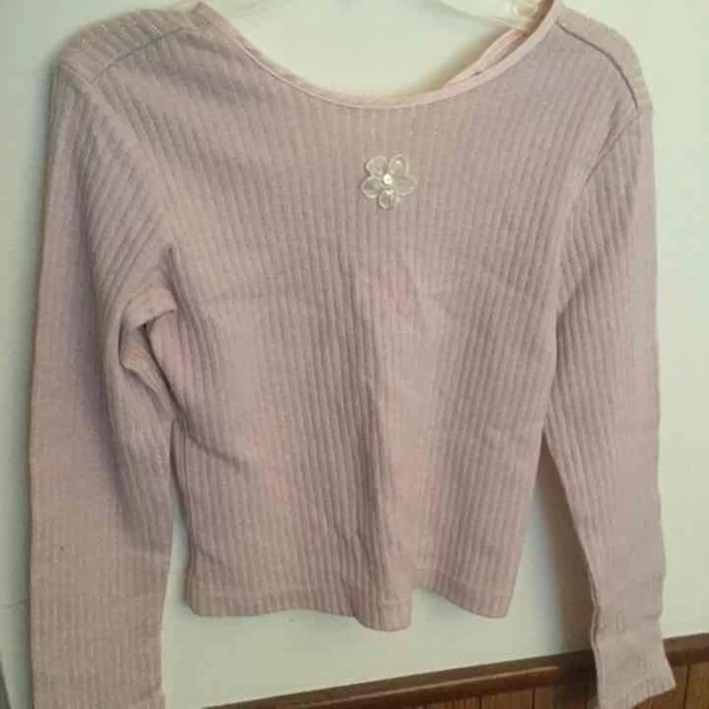 Small Blouse with Flower Embellishment