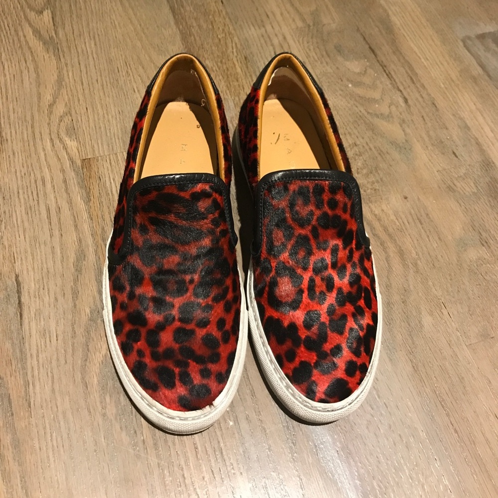Animal print slide on sneakers