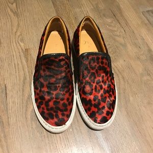 Animal print slide on sneakers
