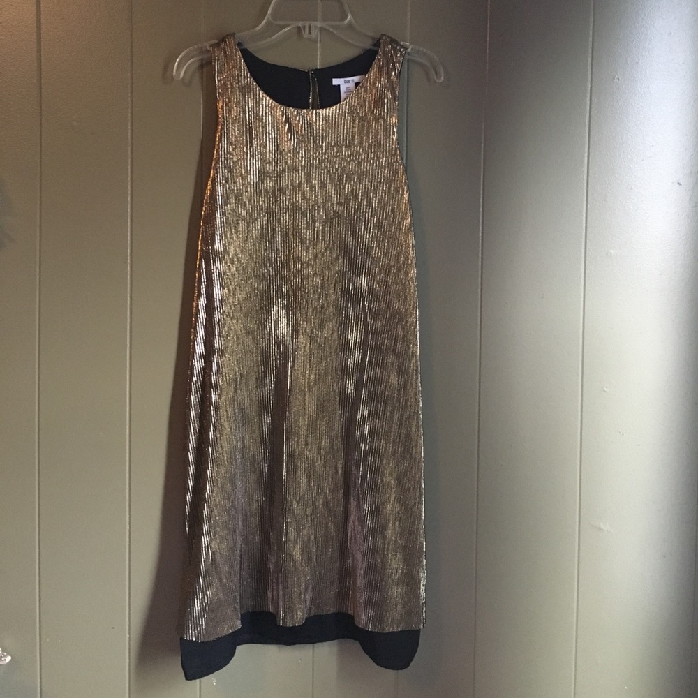 Bar III gold sleeveless dress