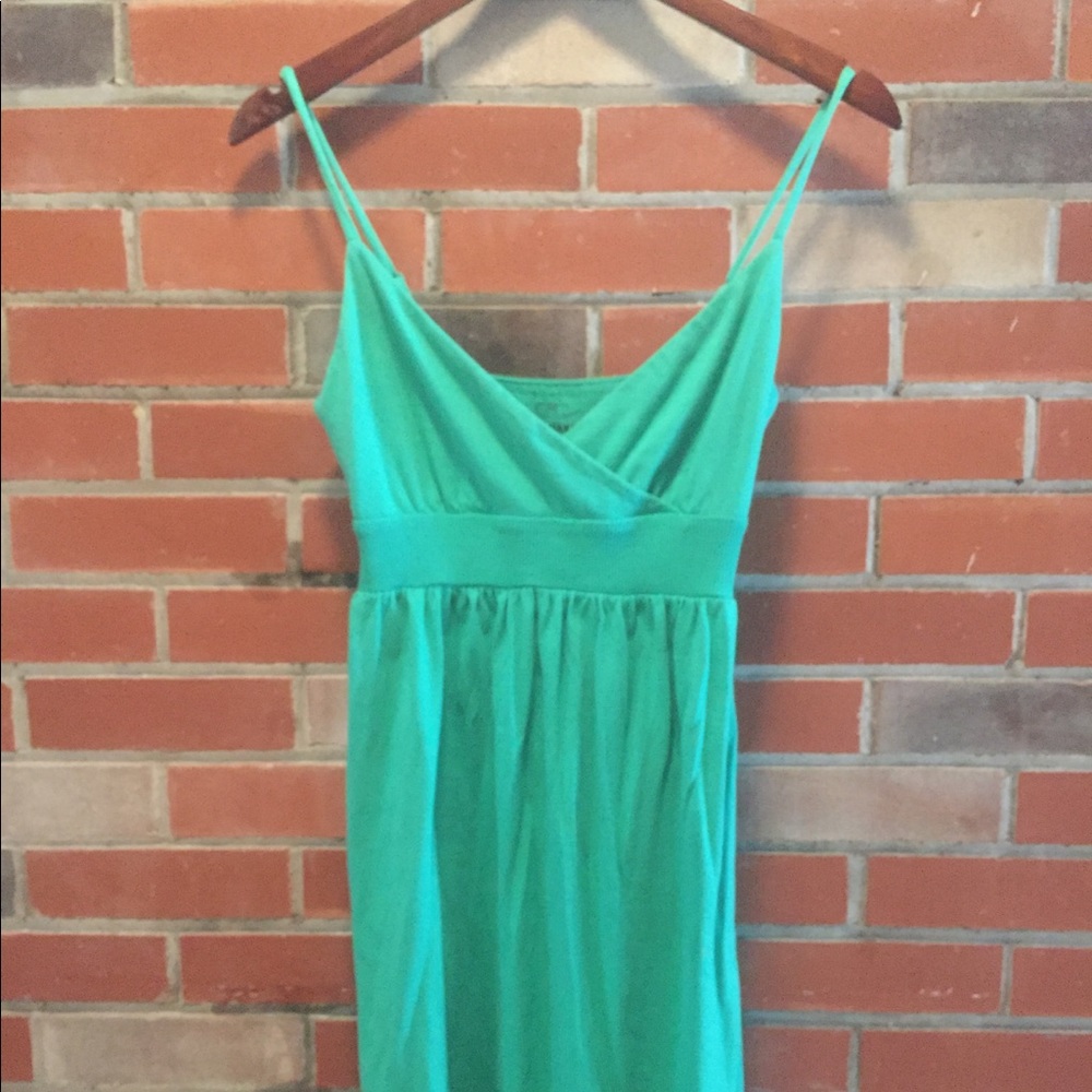 Casual cotton green dress