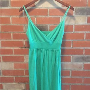 Casual cotton green dress