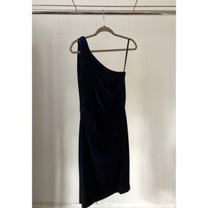 RALPH LAUREN One shoulder velvet dress