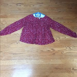 Red fall blouse