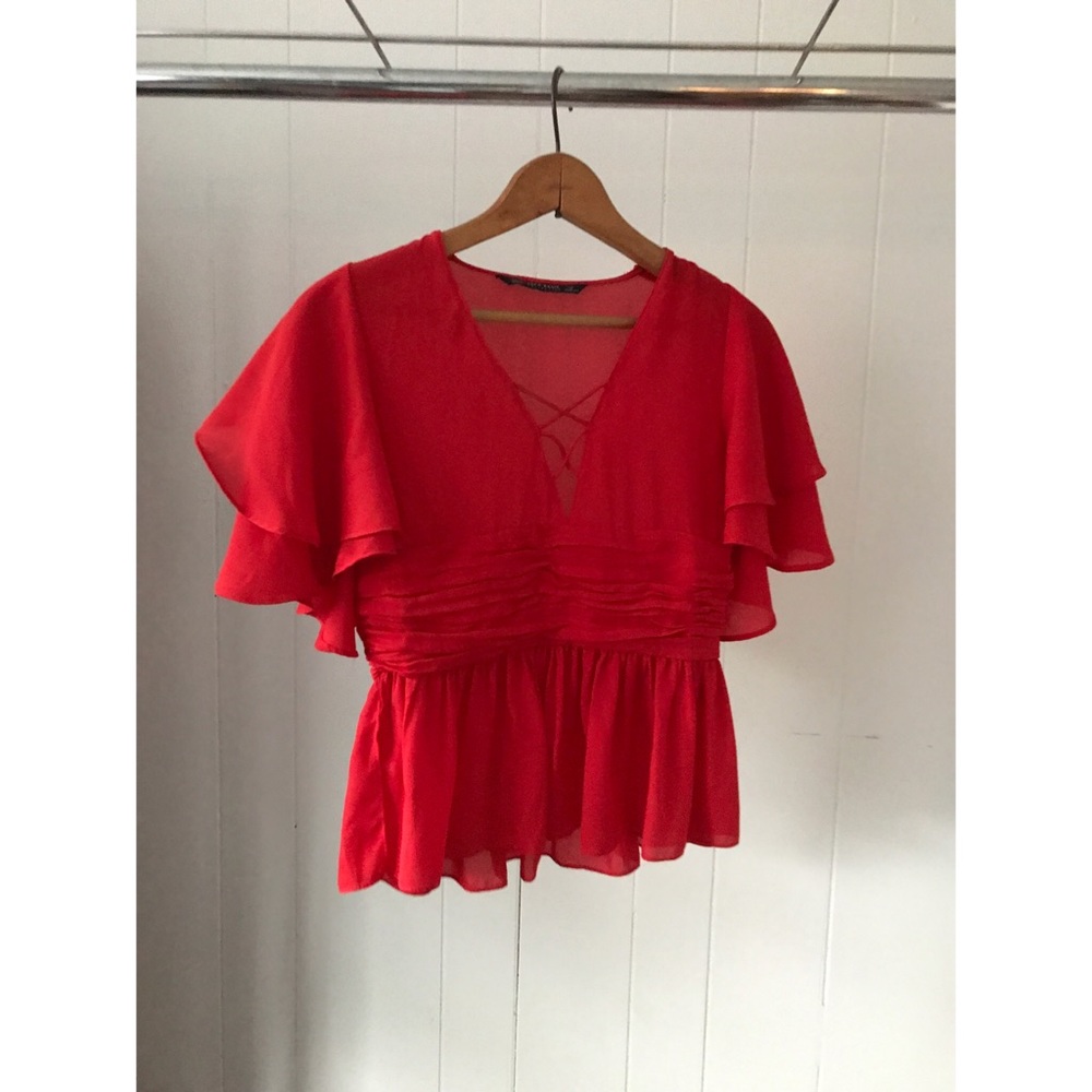 ZARA Ruffled Blouse