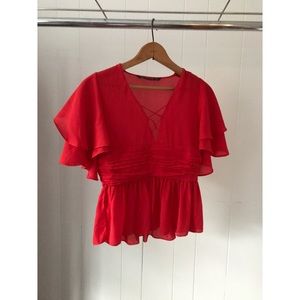 ZARA Ruffled Blouse