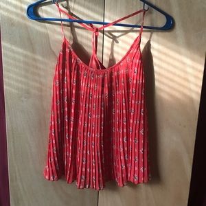 a red tank top from hollister