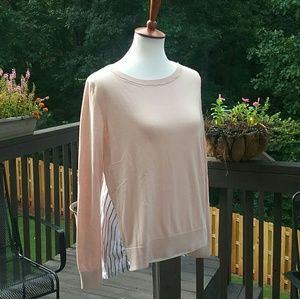 Halogen Striped Pink Long Sleeve Shirt Sz. L