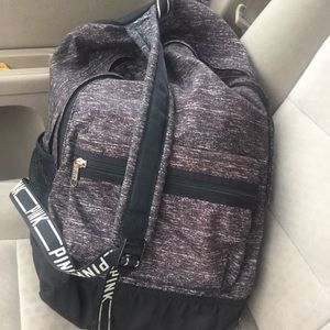 ONE DAY SALE ❤️ Gray Marl Pink Campus Backpack