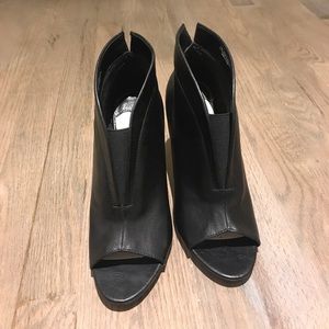 High heel peep toe booties