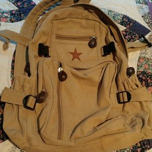 Canvas/cargo small backpack