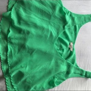 Short light green shirt