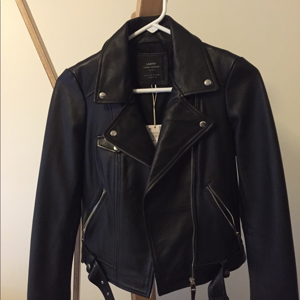 Zara leather jacket