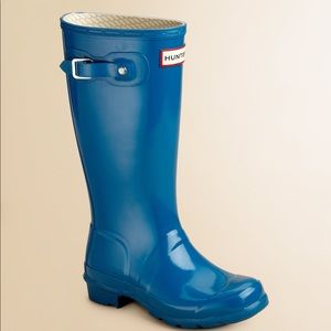 Hunters kids tall blue gloss