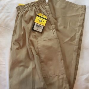 Khaki scrub pants