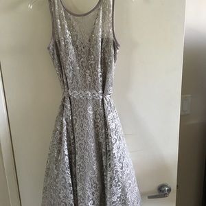 Davids Bridal Tank Shimmer Lace Dress