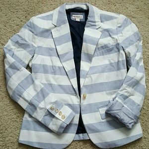 Light Blue and White Stripe Blazer