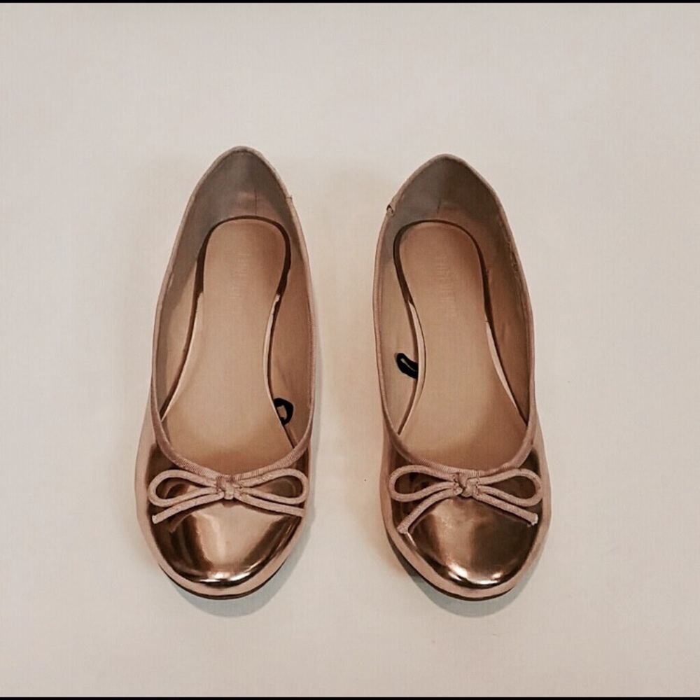 Rosegold ballet flats