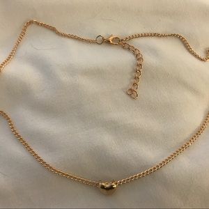 Heart gold necklace