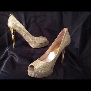 Michael Kor Shimmering gold platform