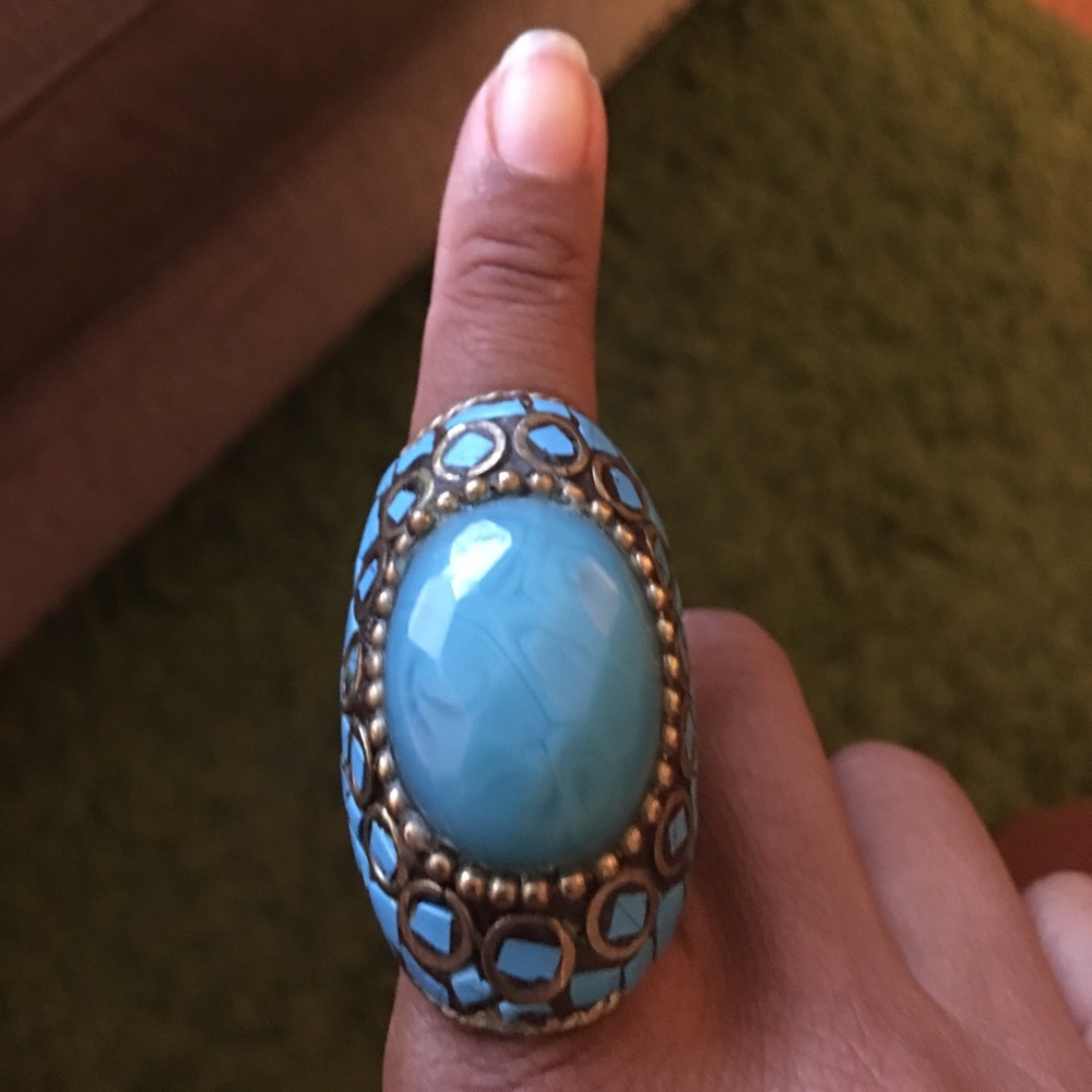 Turquoise statement ring - Picture 3 of 4