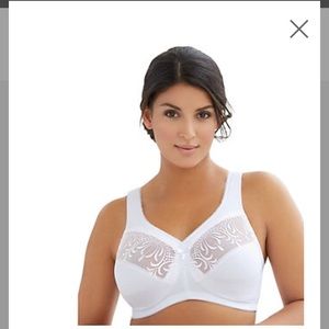 NWT Glamorise Magic Lift Plus Size Bra White 52B
