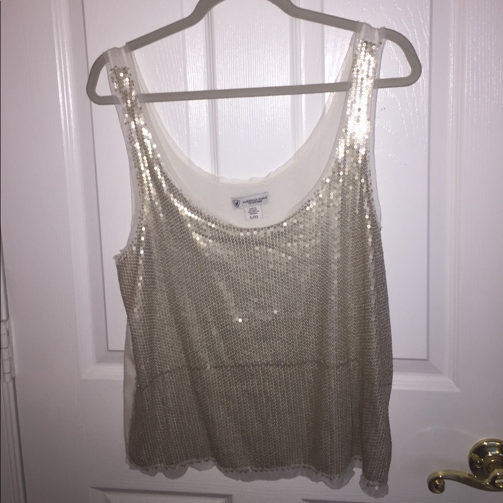 American eagle sequined tank top