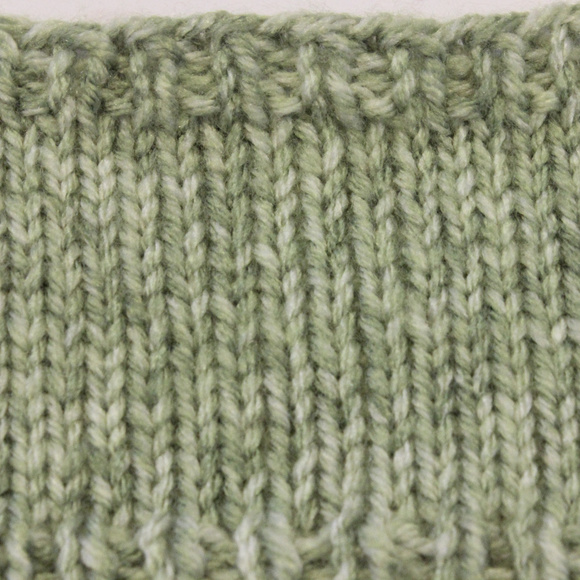 Hand-Knit Heathered Light Green Coffee Cup Cozy - Picture 3 of 3