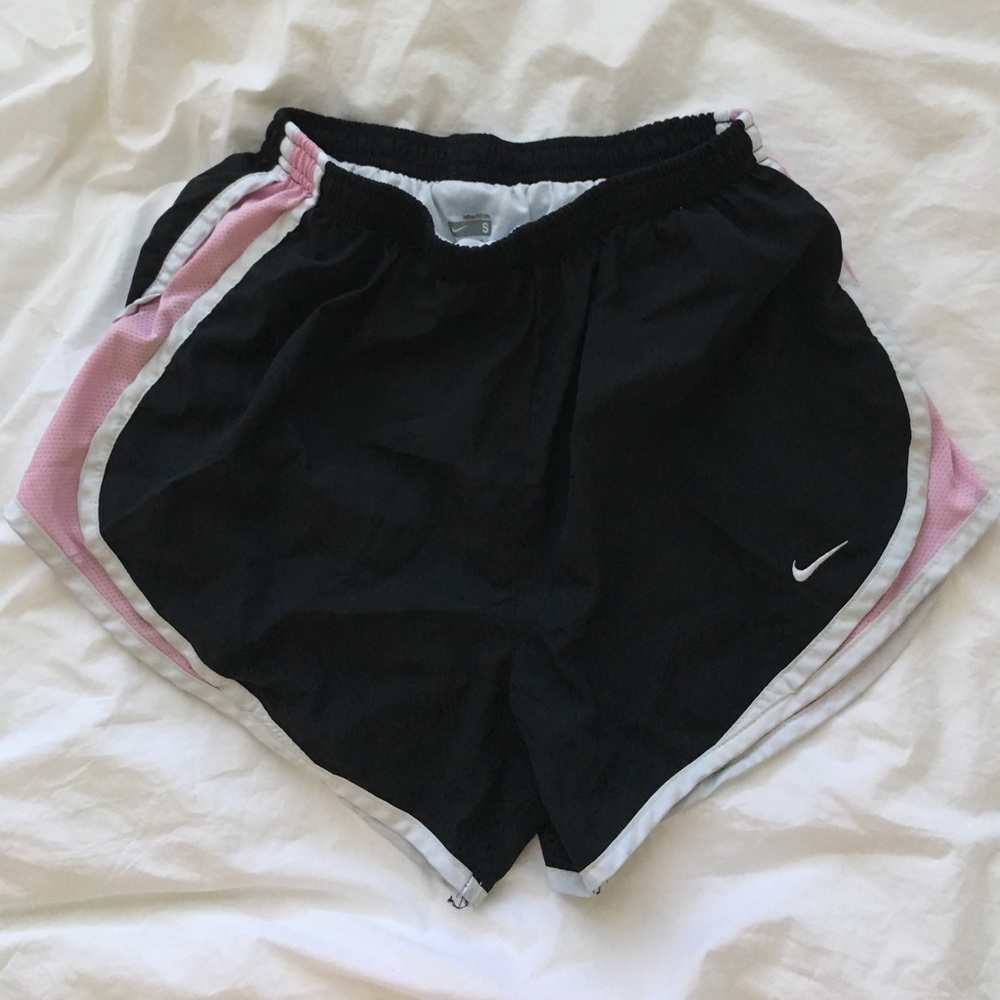 Black and Pink Nike Tempo shorts