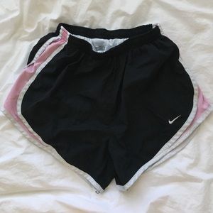 Black and Pink Nike Tempo shorts