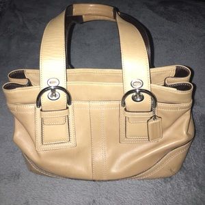 Women's tan coach purse