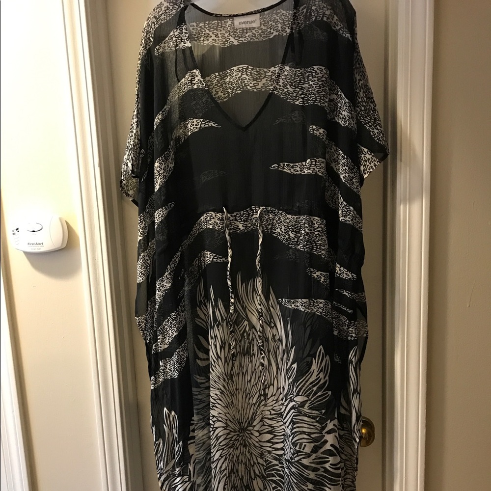 Sheer swimsuit cover-up