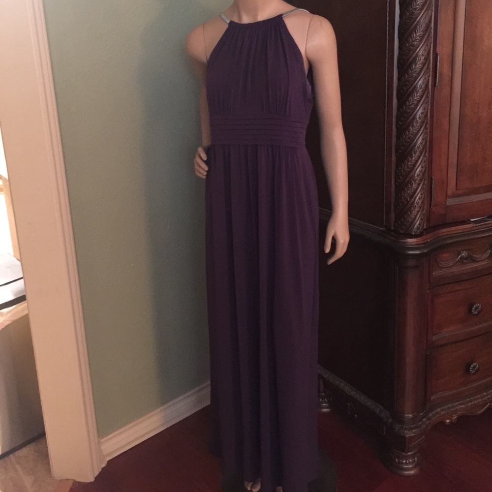 Purple floor length gown