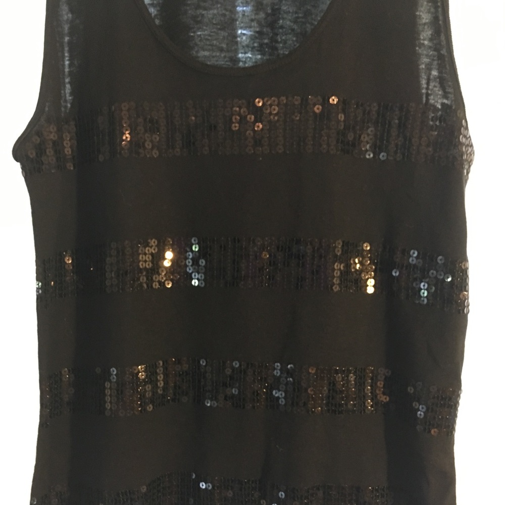 Glitz & glam black tank top