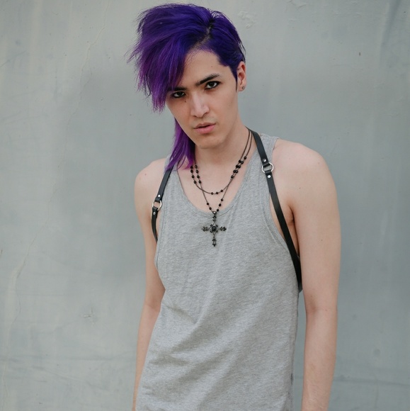 Nwt Black Leather Shoulder Body Harness Unisex New - Picture 1 of 8